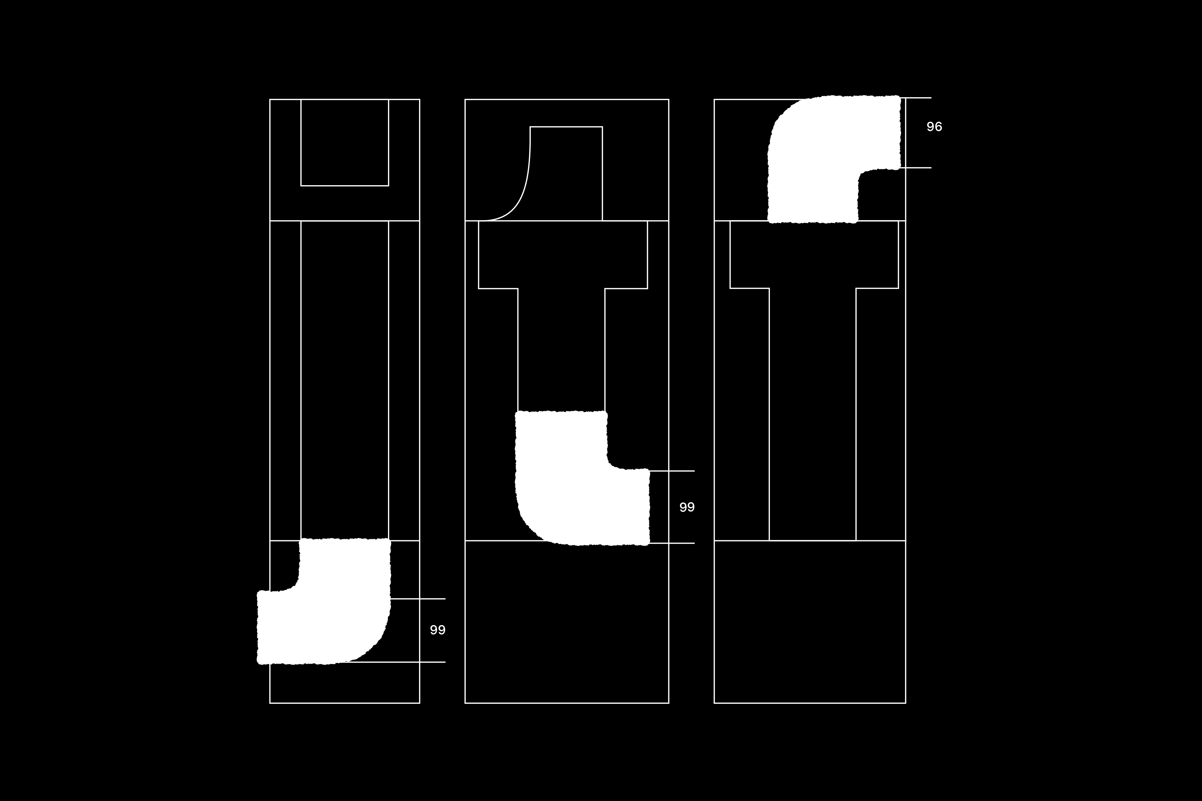 Optical variation in the flat terminals of “j,” “t,” and “f.”