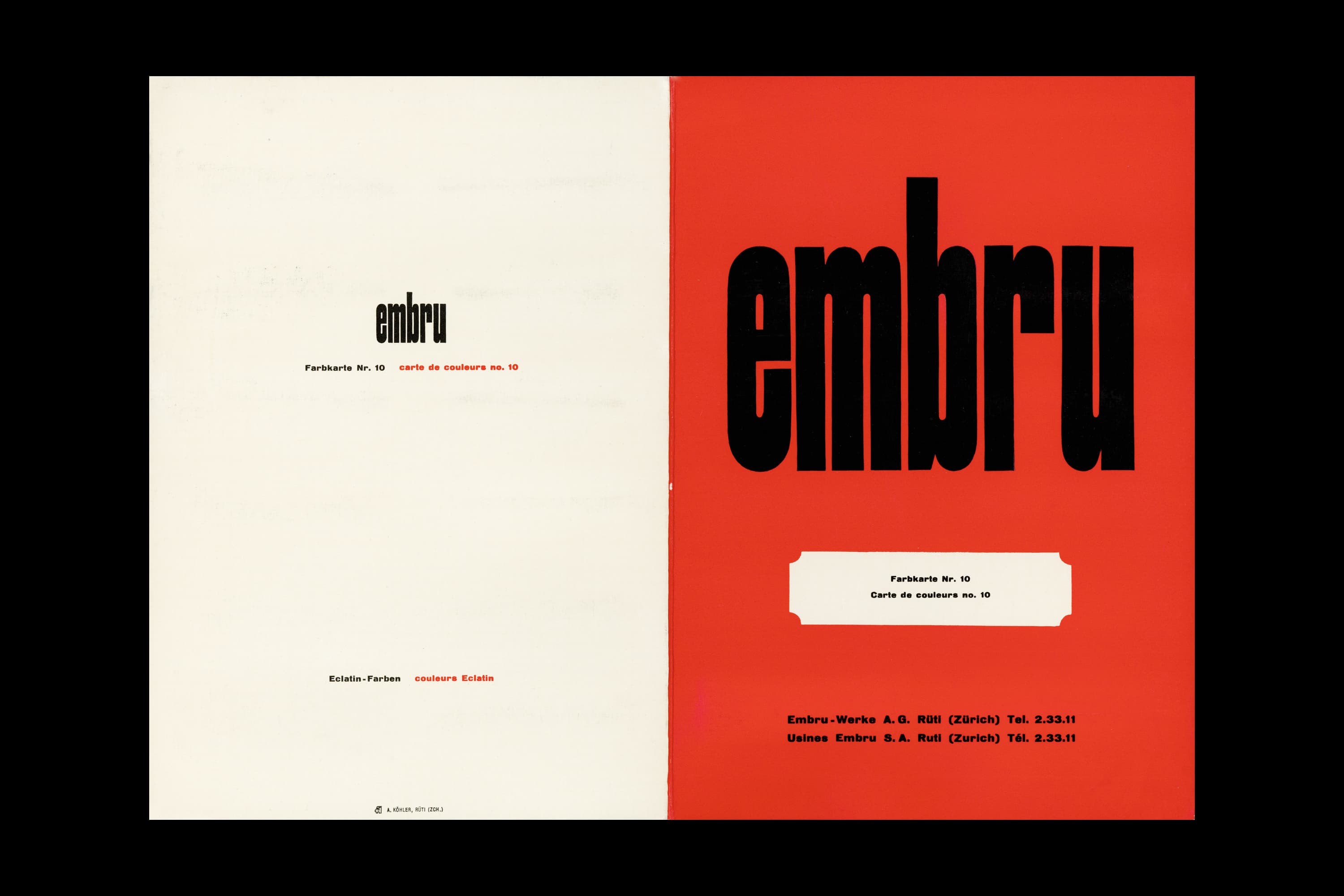 Embru Logo, Pierre Gauchat, 1930. Image courtesy: Embru-Werke AG