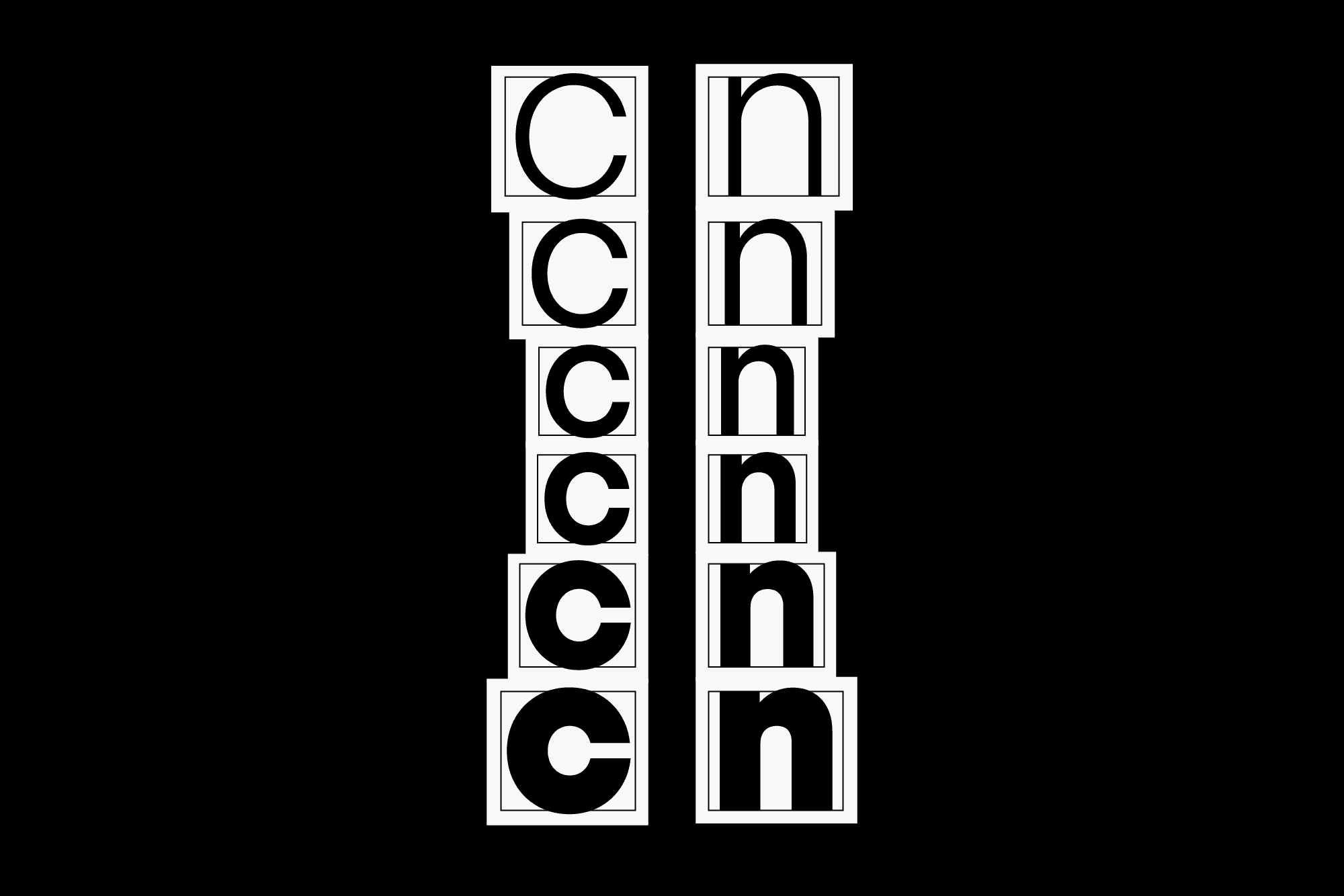 The extreme weights, Thin and Black, are wider and closer to pure geometric shapes. The in-between weights, Regular and Medium, have been redrawn to be slightly narrower, allowing for better typesetting at smaller sizes.
