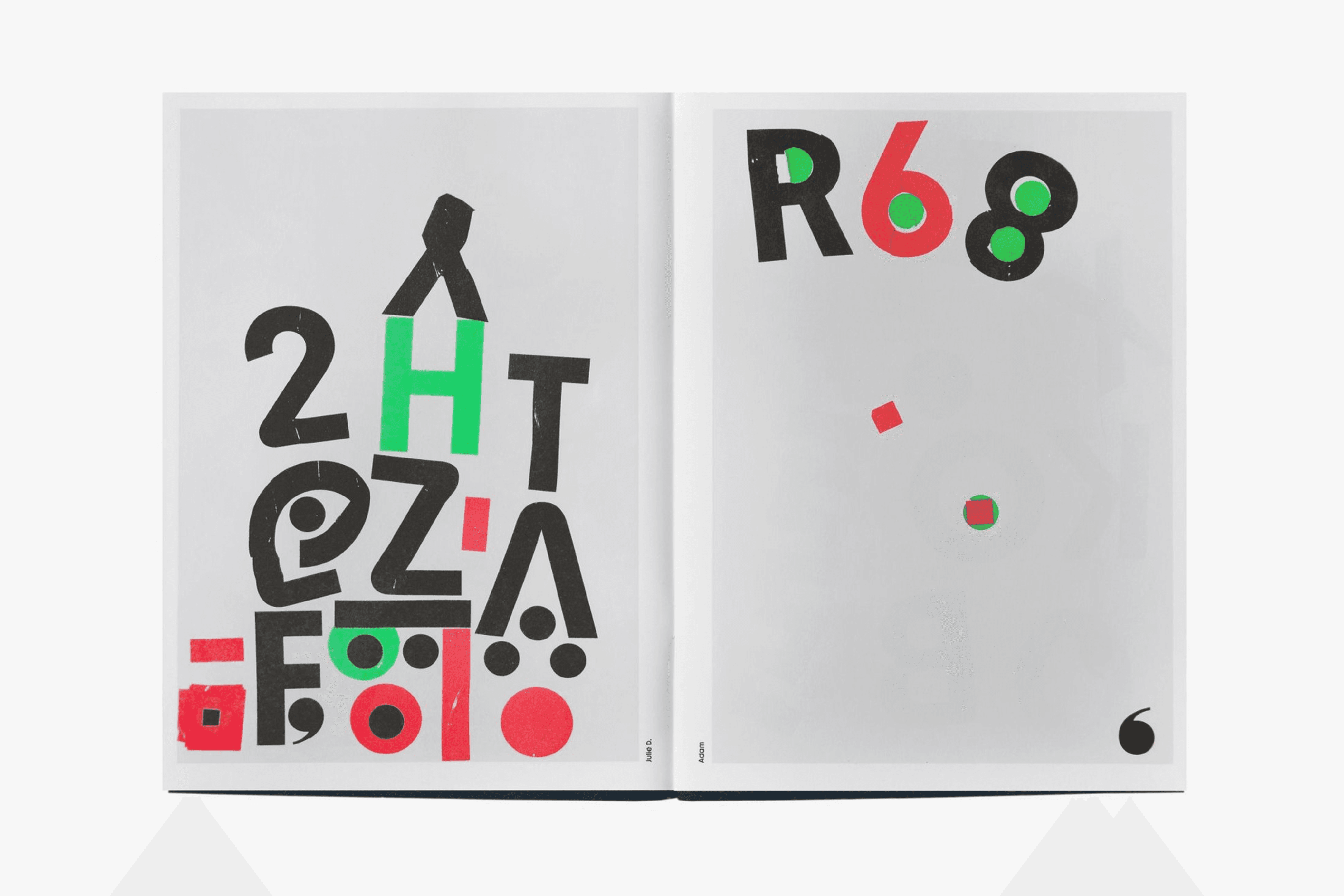 Youth Specimen, 2018. 210 × 297 mm, offset print, 2 colours, edition of 200, designed by Michal Landa
