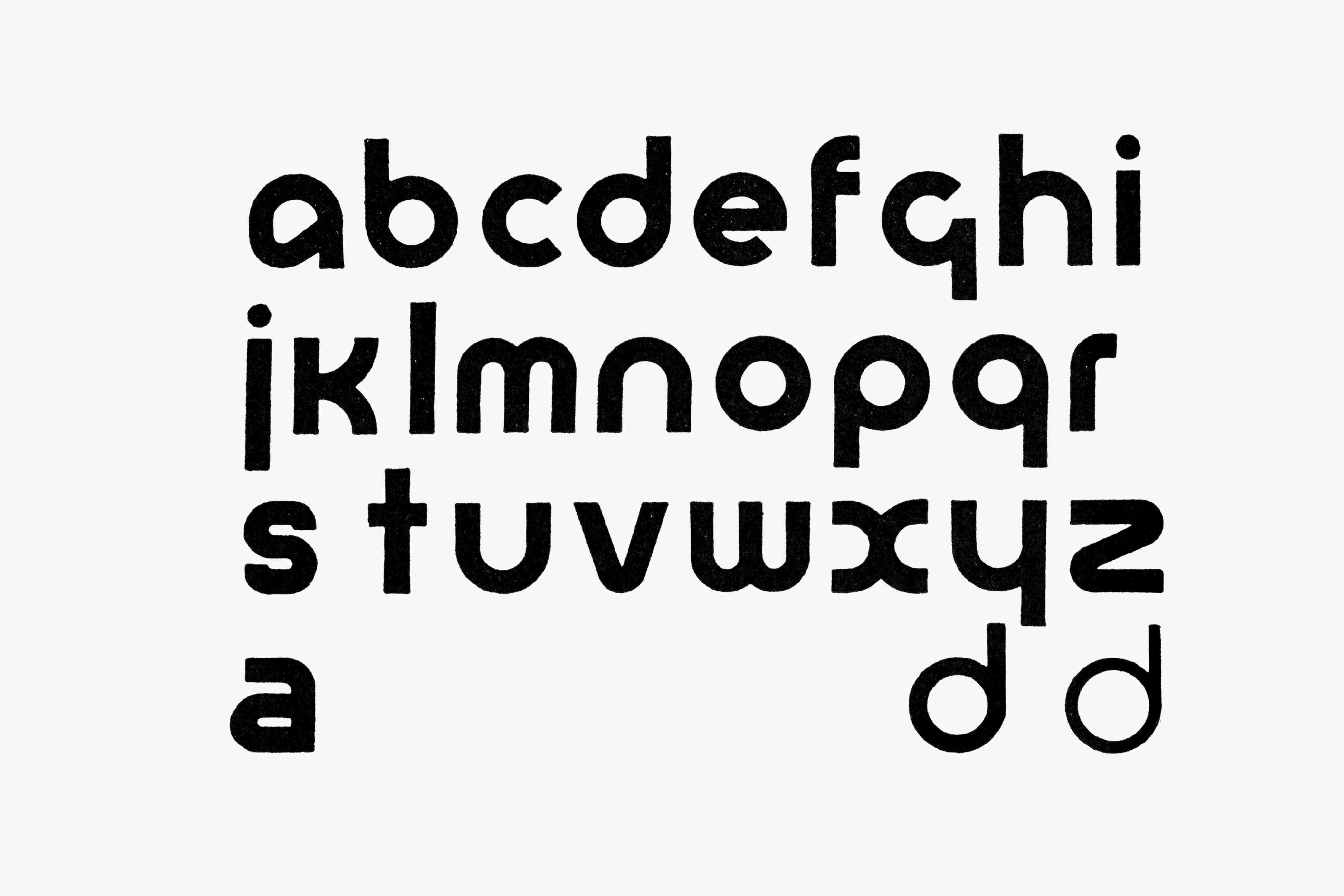 Herbert Bayer’s Universal alphabet, 1925. Private collection